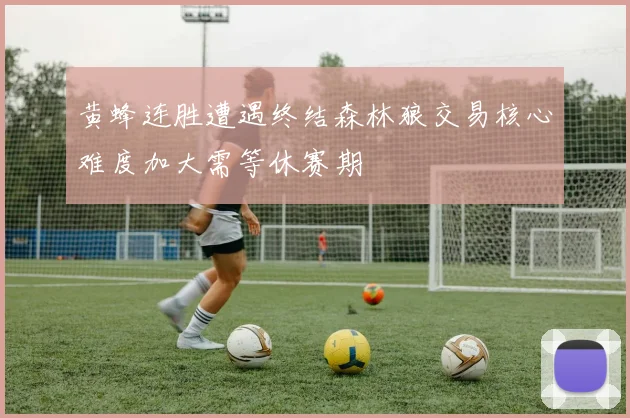 黄蜂连胜遭遇终结森林狼交易核心难度加大需等休赛期